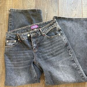 Edikted Gray low rise Wash Jeans